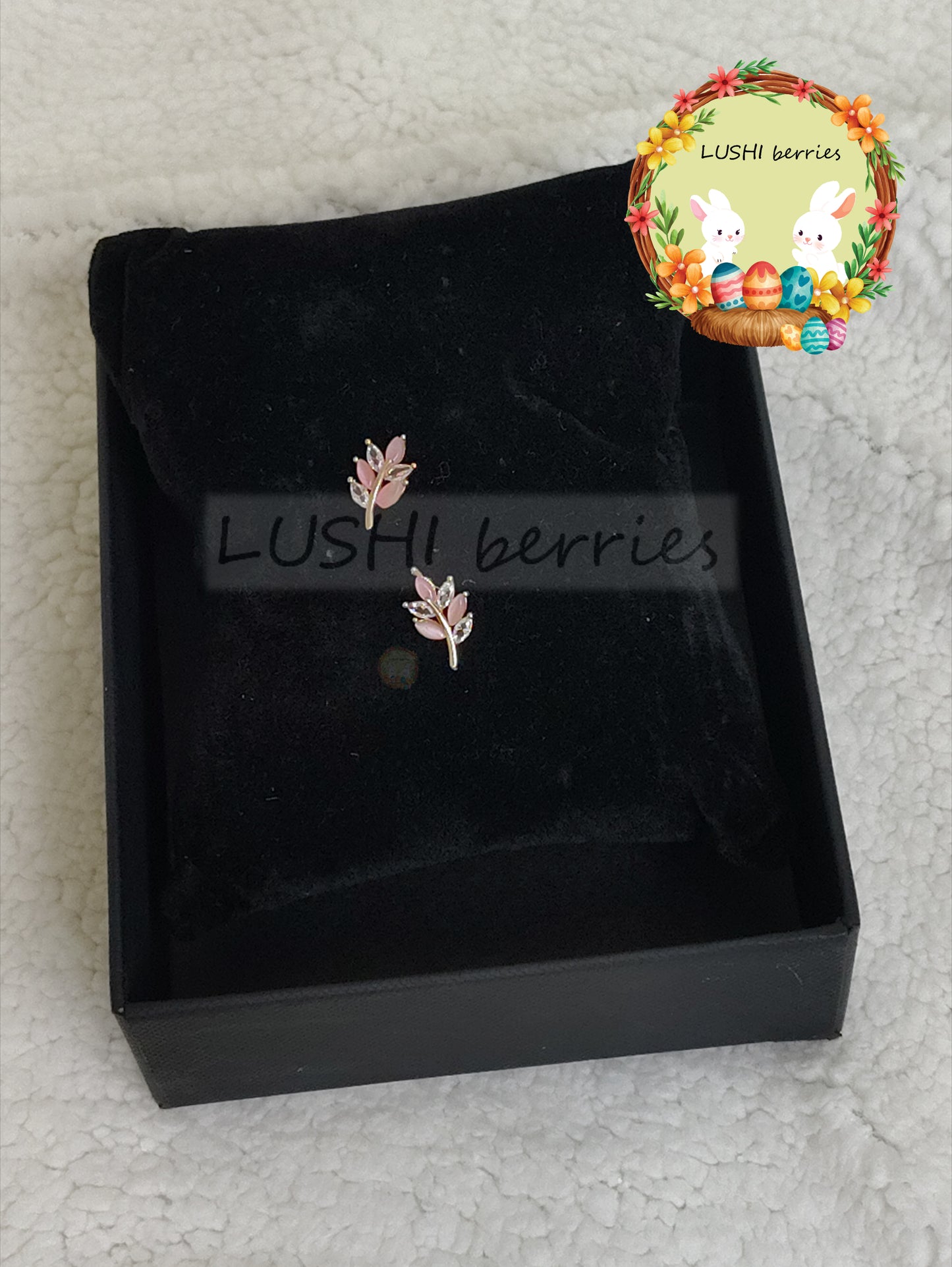 32_Cute Leaf stud with different color options