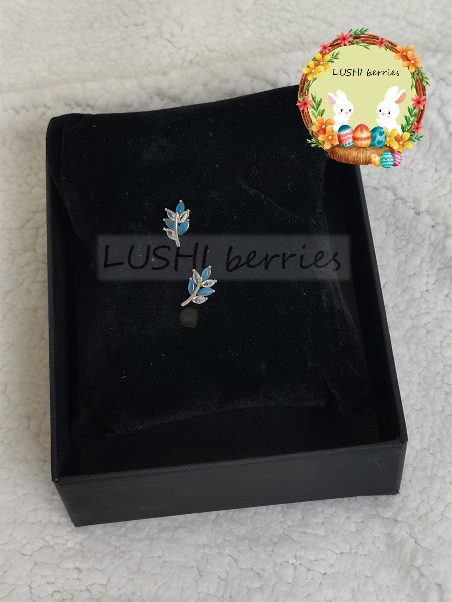 32_Cute Leaf stud with different color options