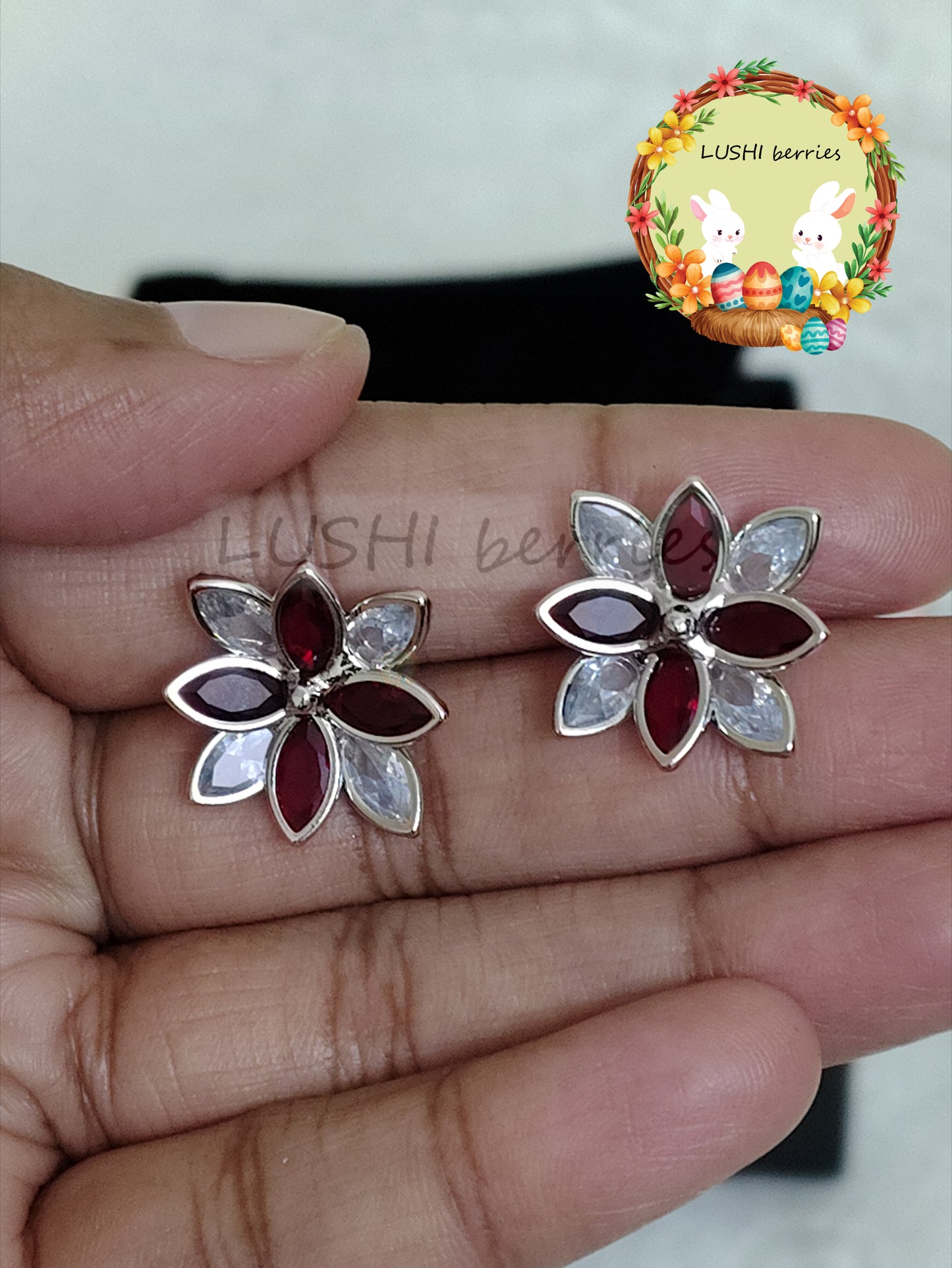 37_2 Color combination studs with different color options