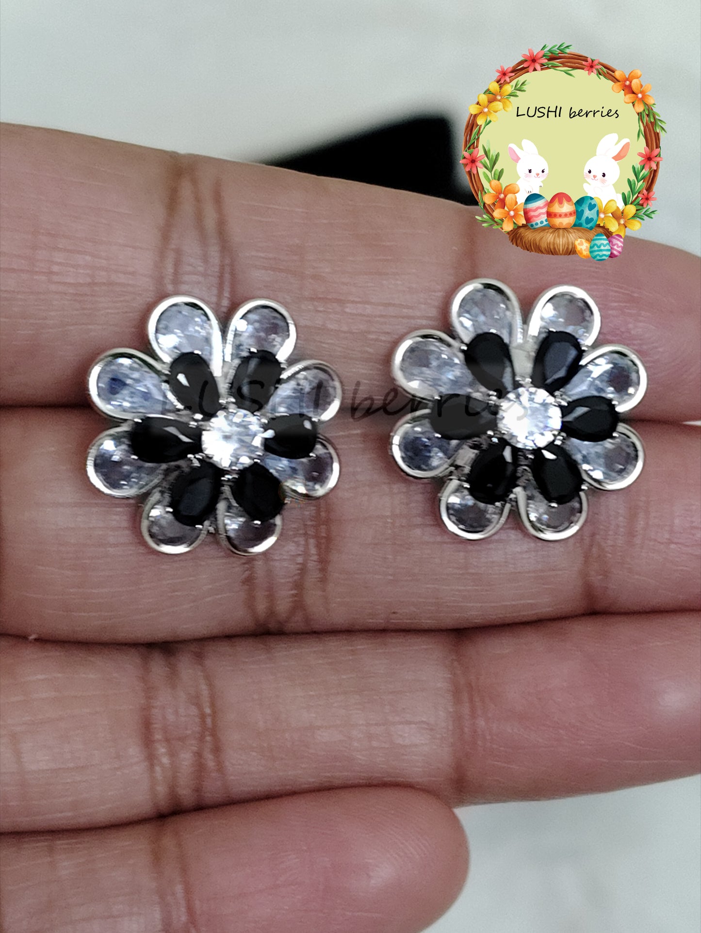 38_2 Color combination Flower studs with different color options