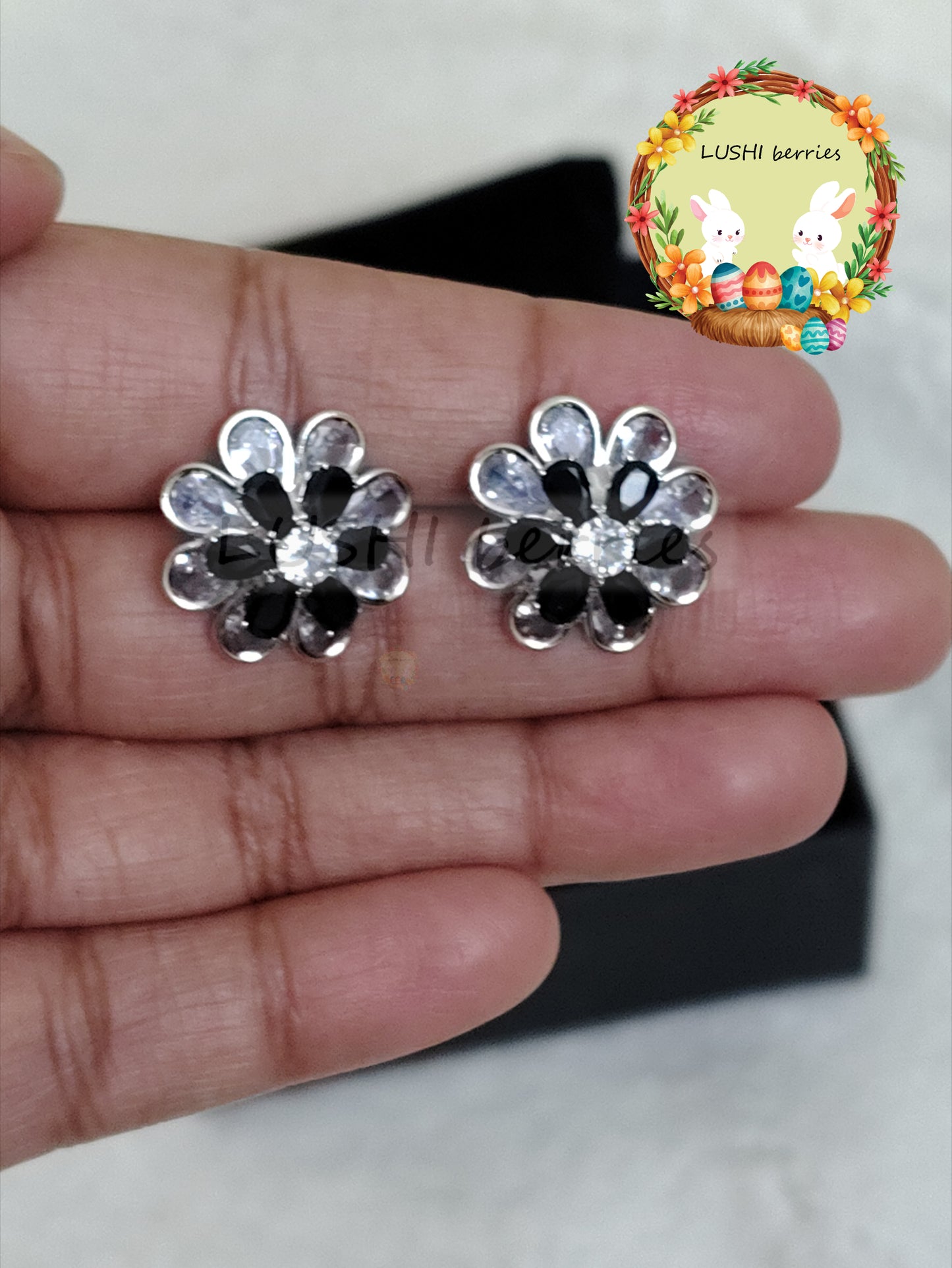 38_2 Color combination Flower studs with different color options