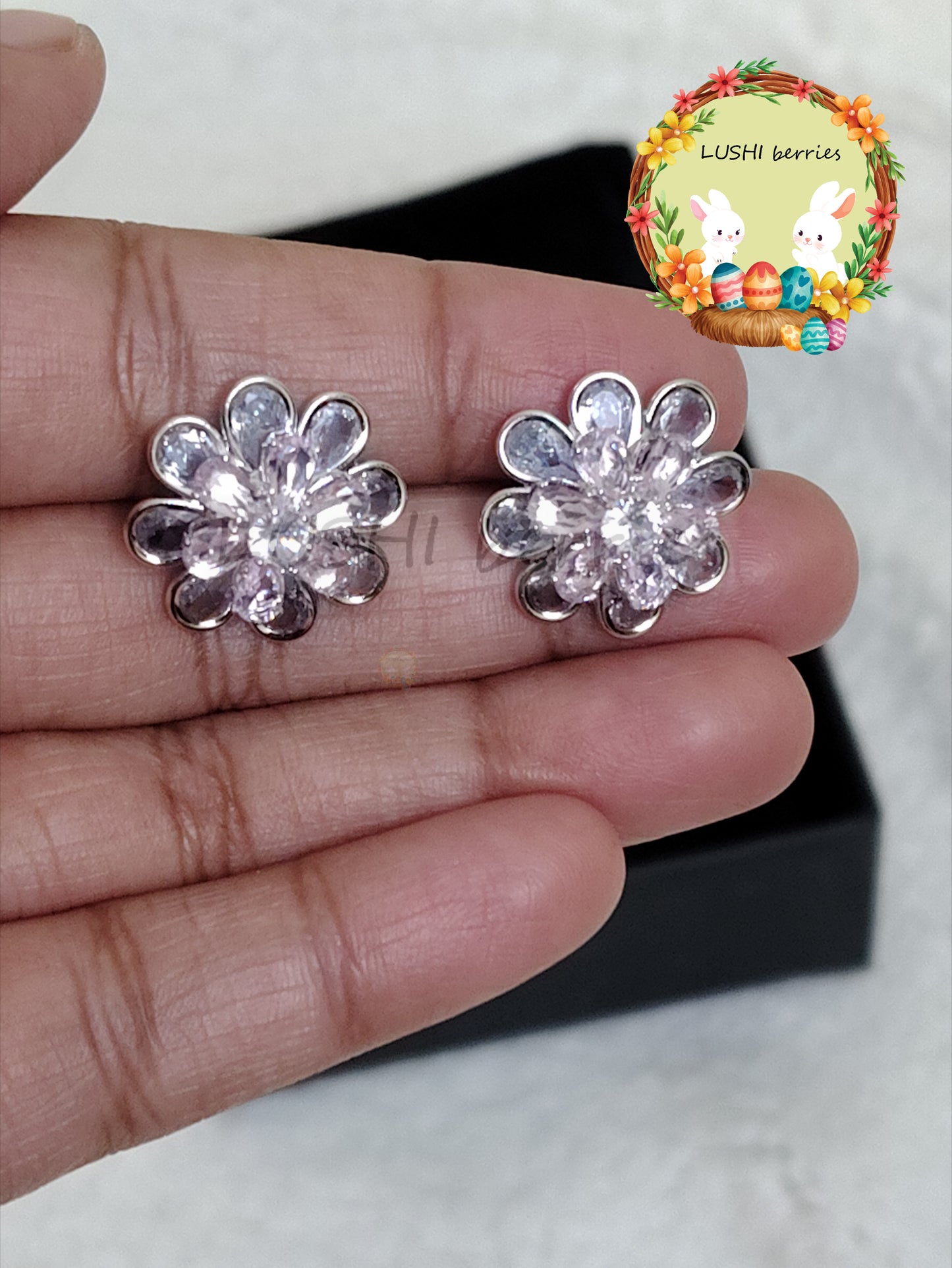 38_2 Color combination Flower studs with different color options