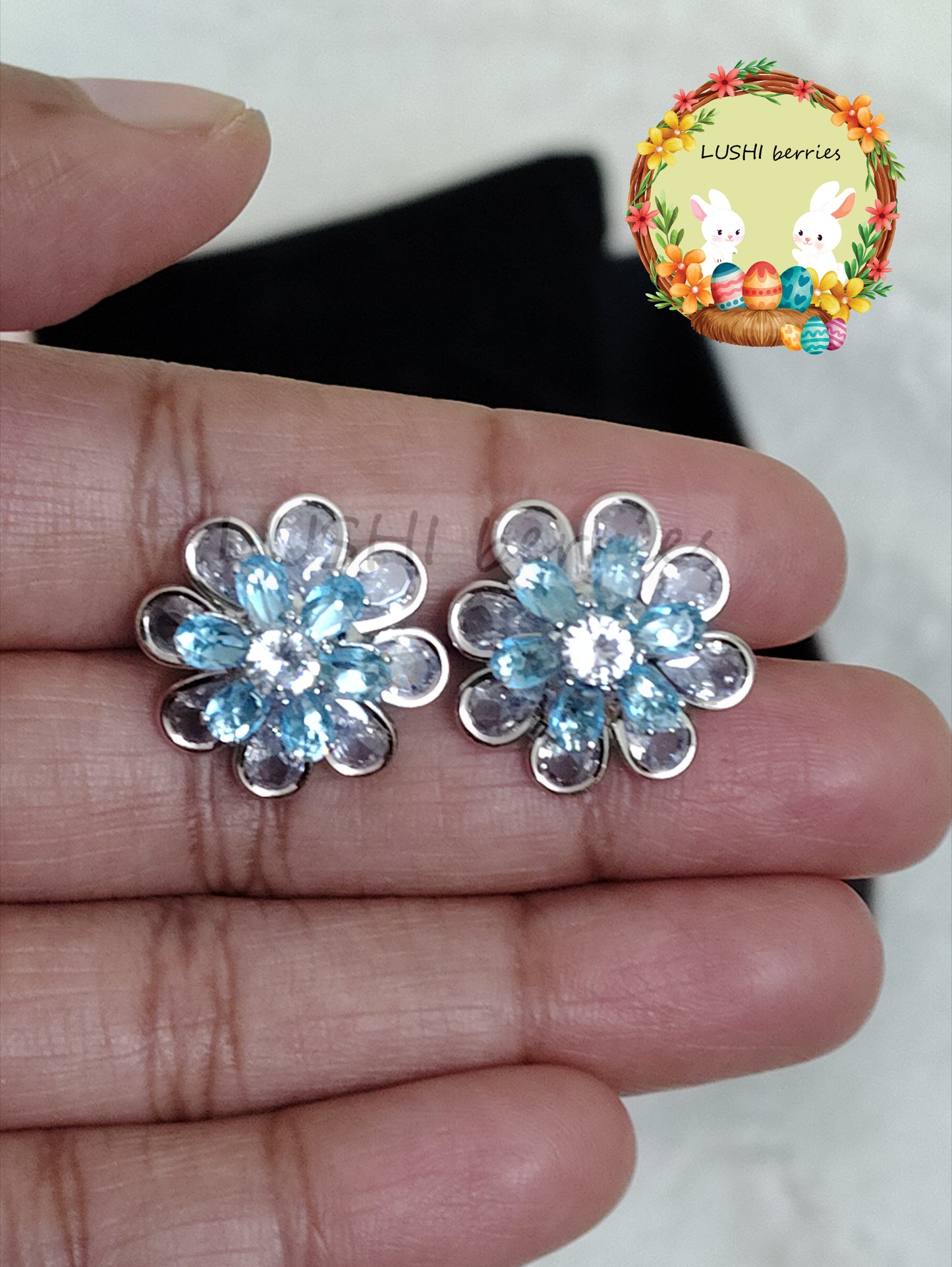 38_2 Color combination Flower studs with different color options