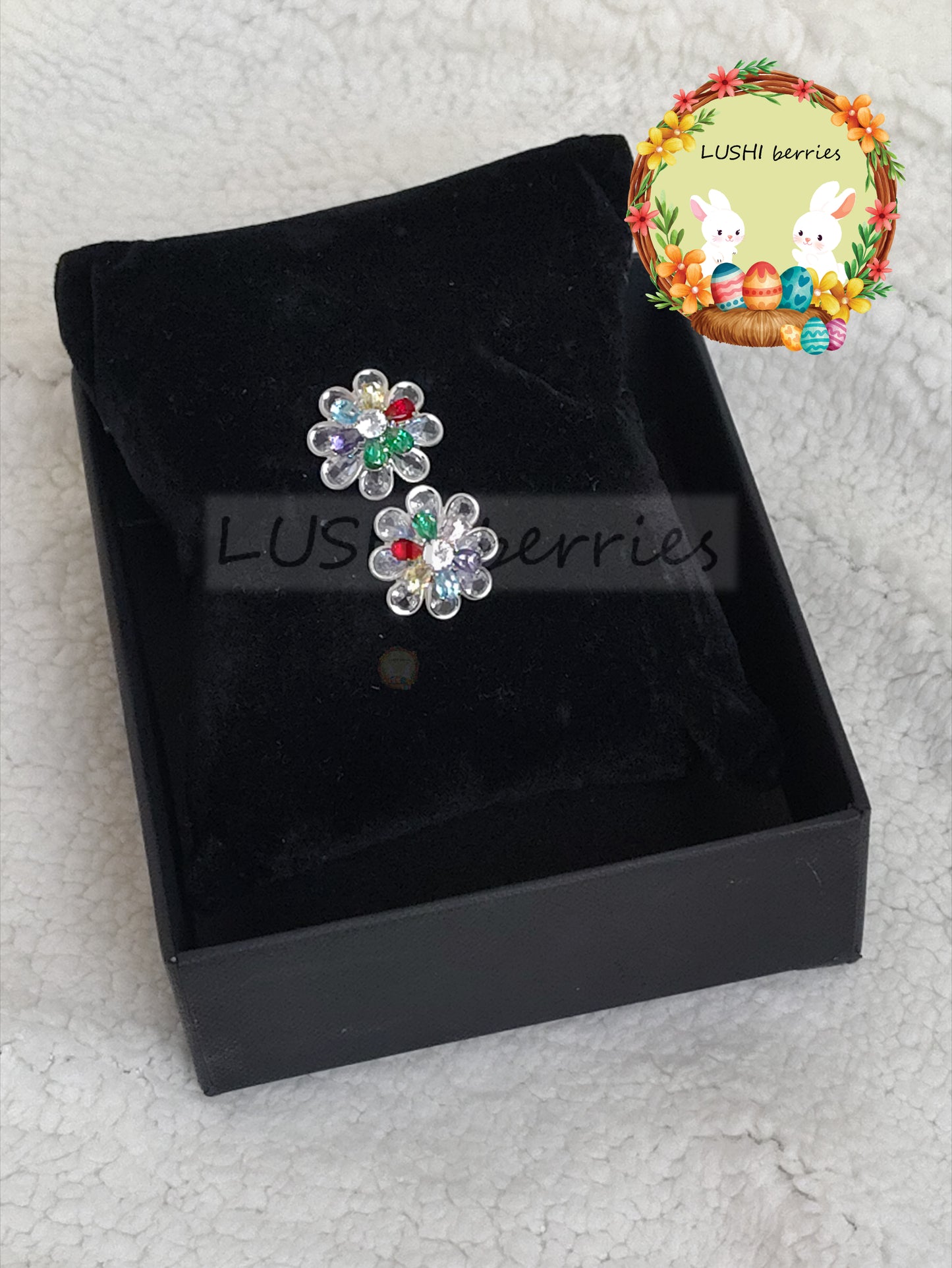 38_2 Color combination Flower studs with different color options