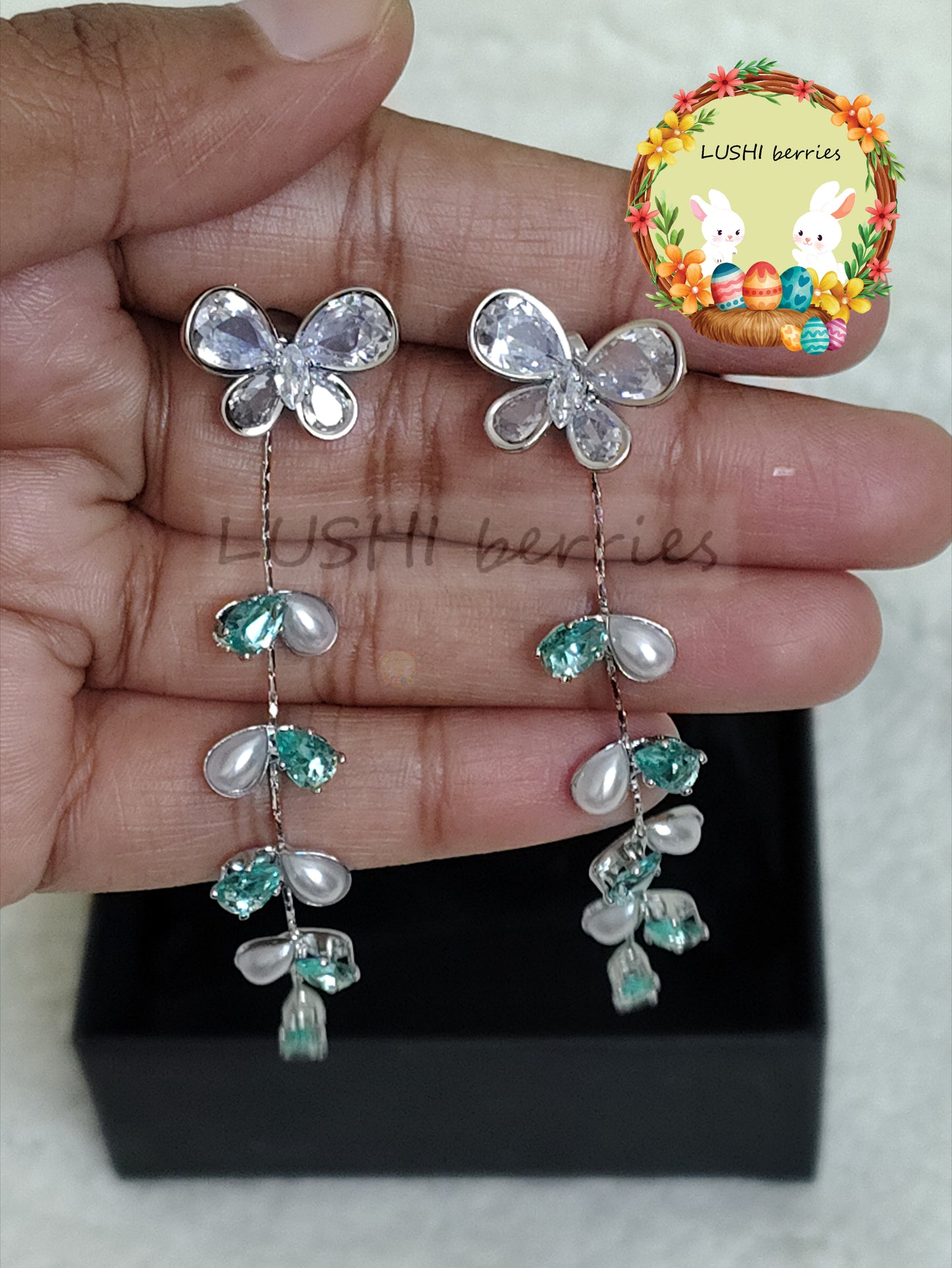 40_Party wear hanging earring with different color options