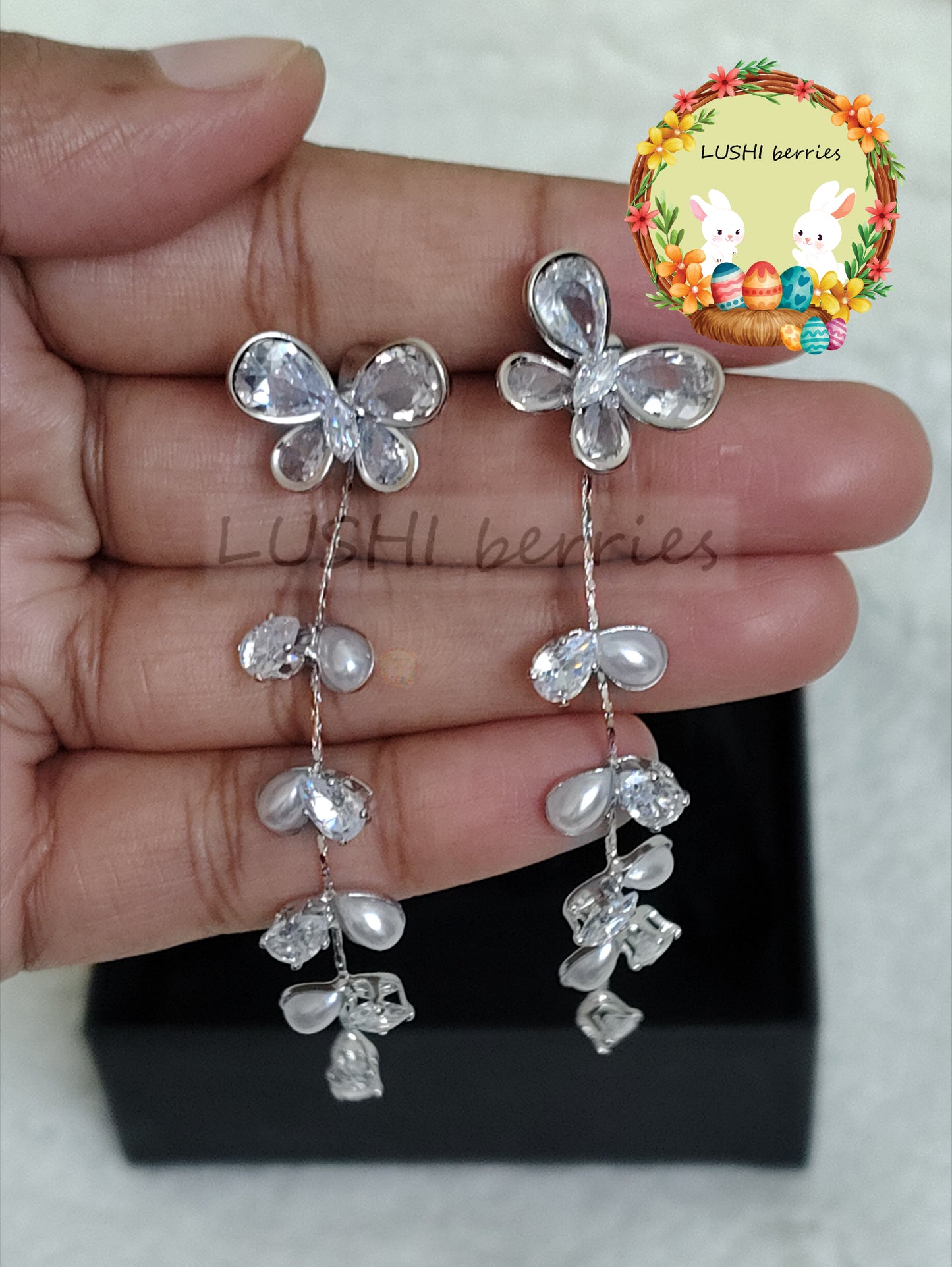 40_Party wear hanging earring with different color options