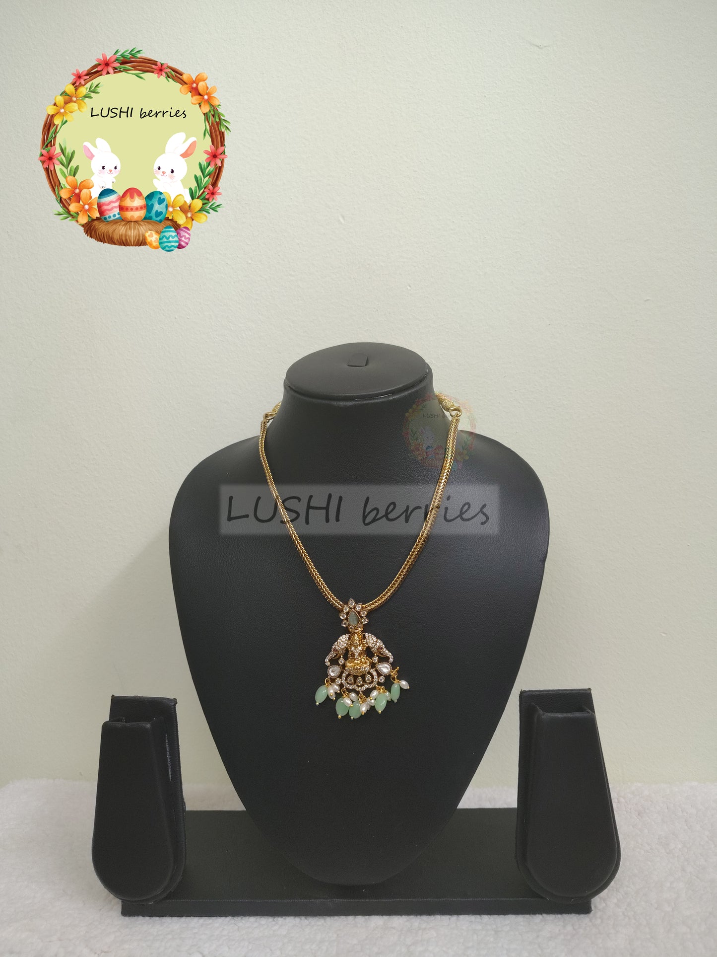 6_Premium Pendant Necklace with Beads ( without Earrings)