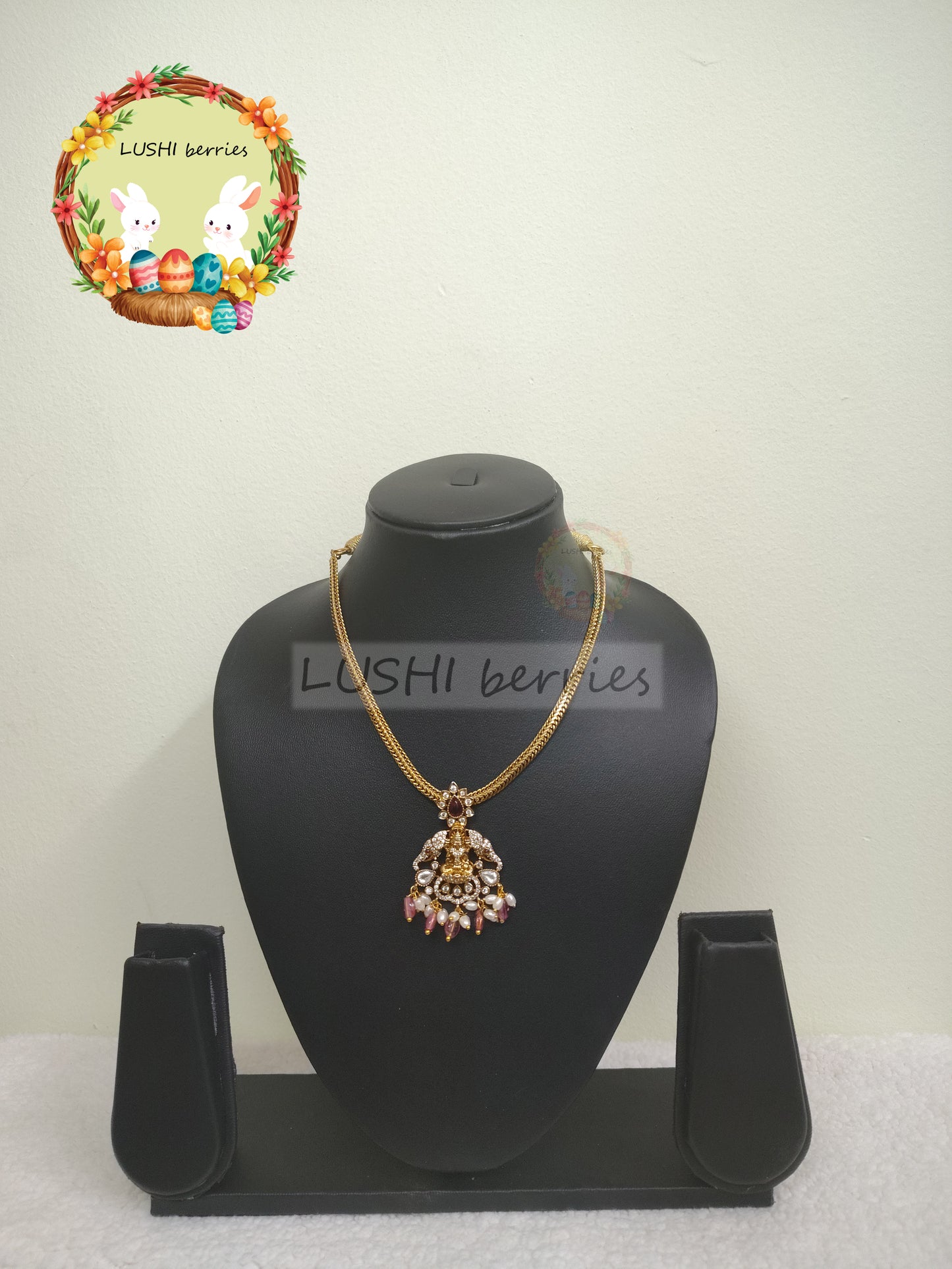 6_Premium Pendant Necklace with Beads ( without Earrings)