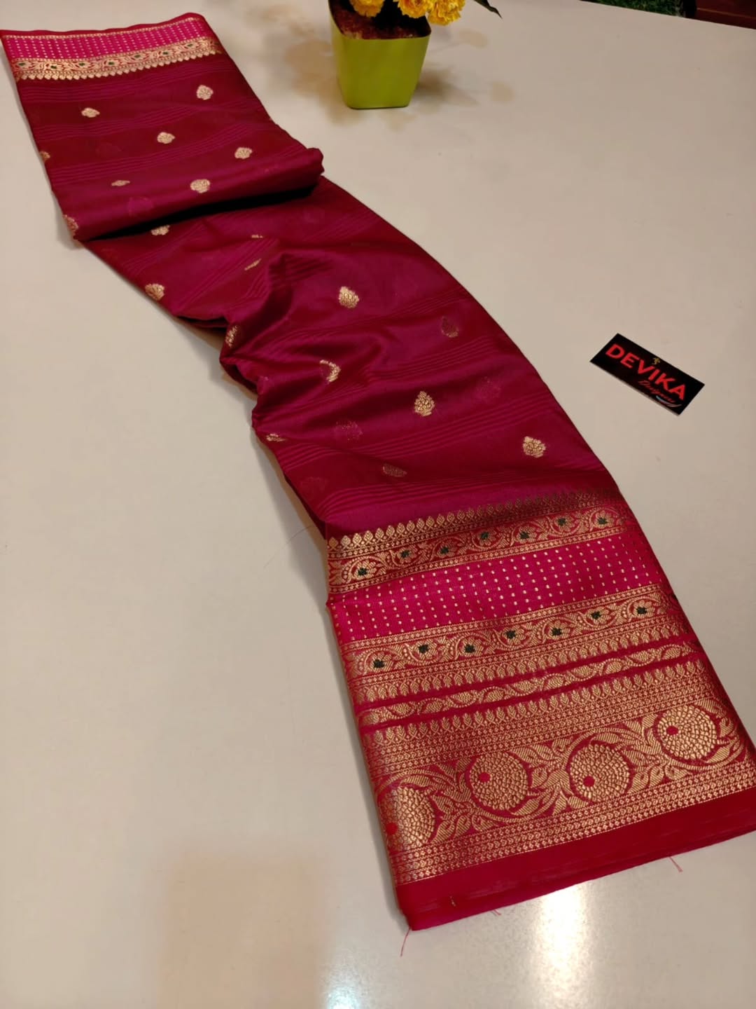 18_Banarasi warm silk soft check silk fab saree