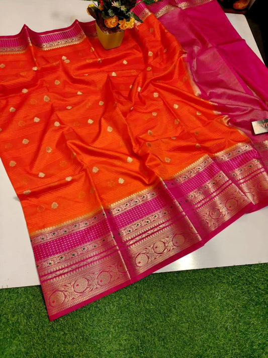 18_Banarasi warm silk soft check silk fab saree