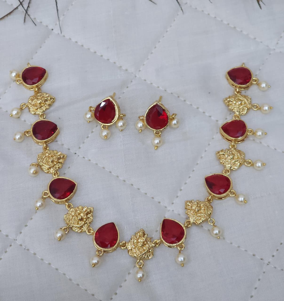 60_Premium Golden Lord Vinayak 14 Carat Necklace