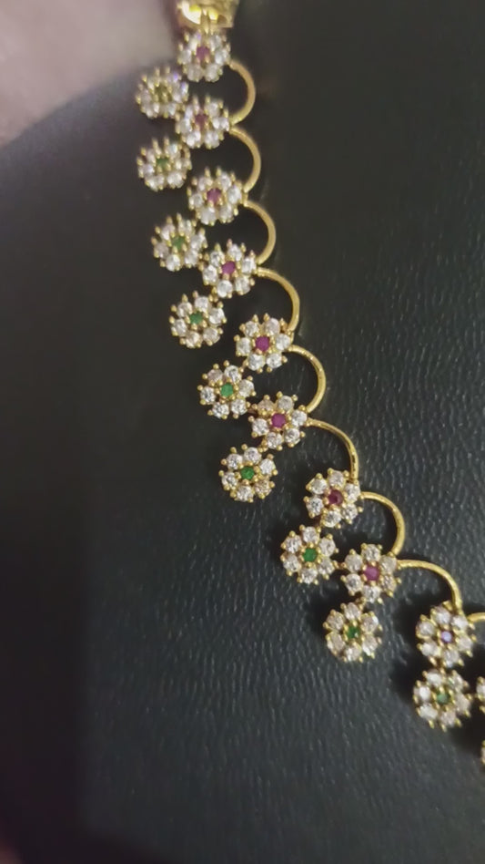 22_Premium Party wear White stone Necklace