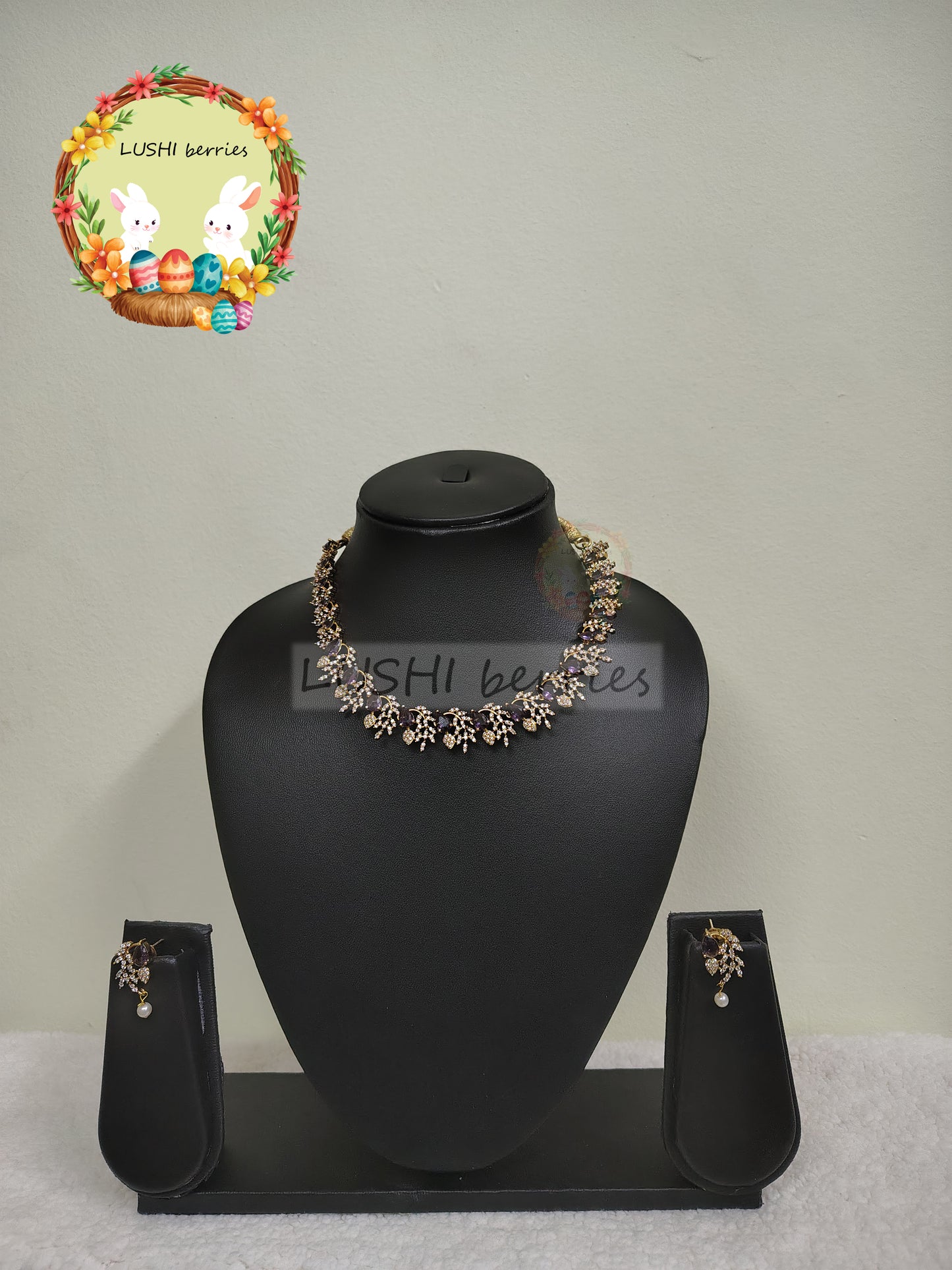 10_Premium Party Wear Crystal stone Necklace