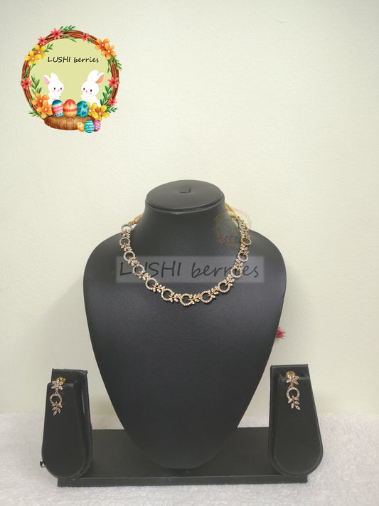 18_Premium Party wear White Stone Necklace