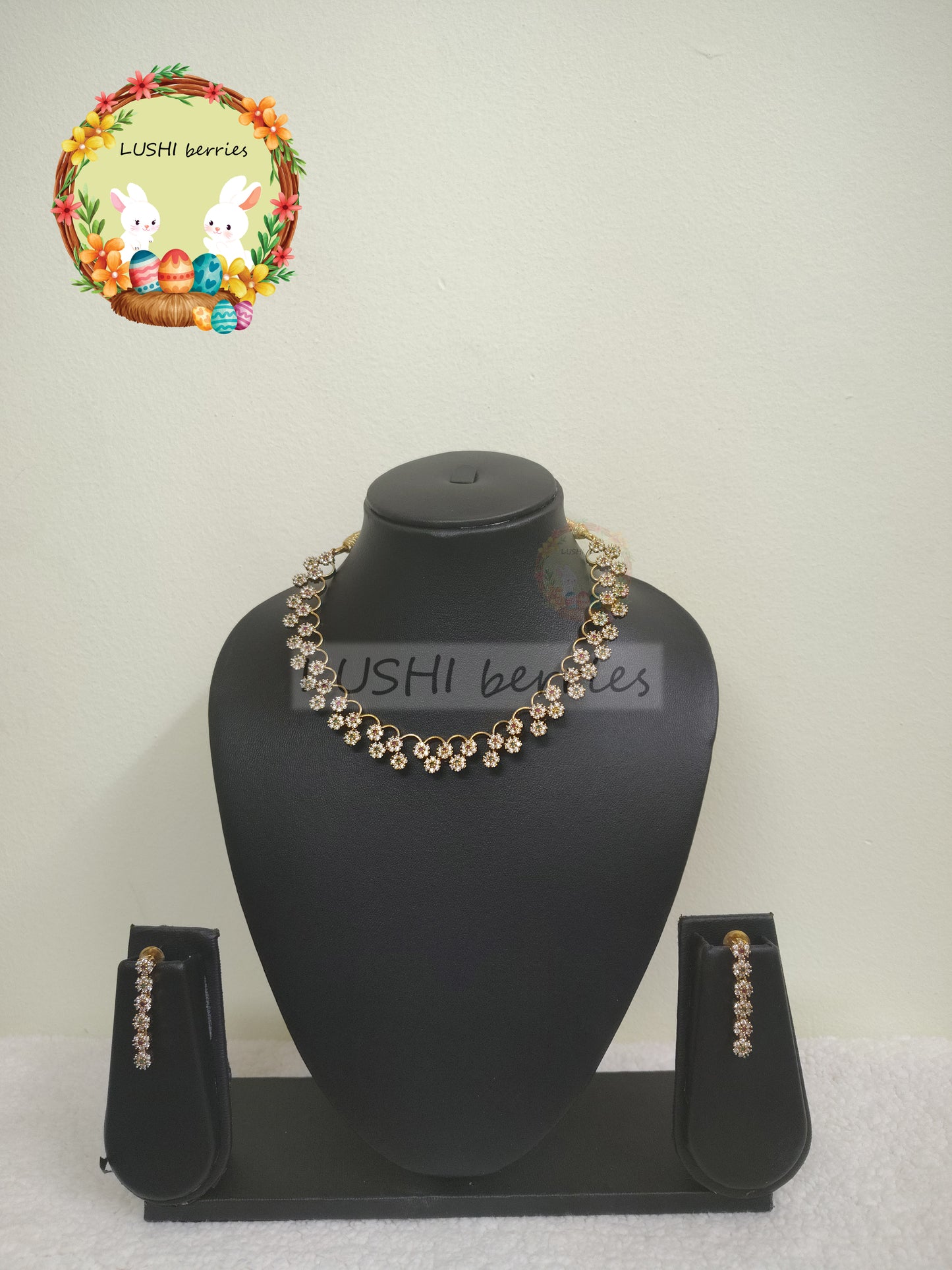 22_Premium Party wear White stone Necklace