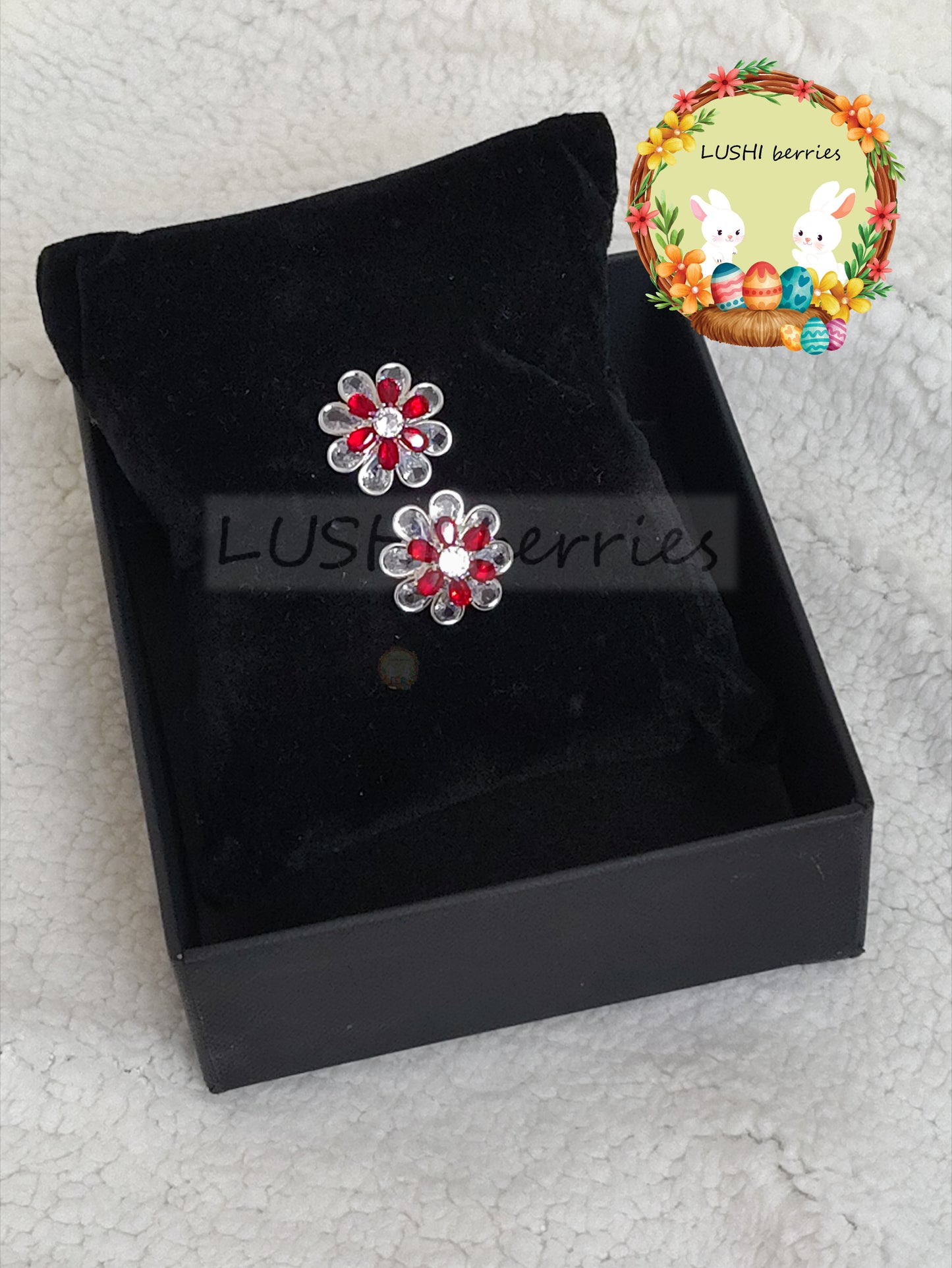 38_2 Color combination Flower studs with different color options