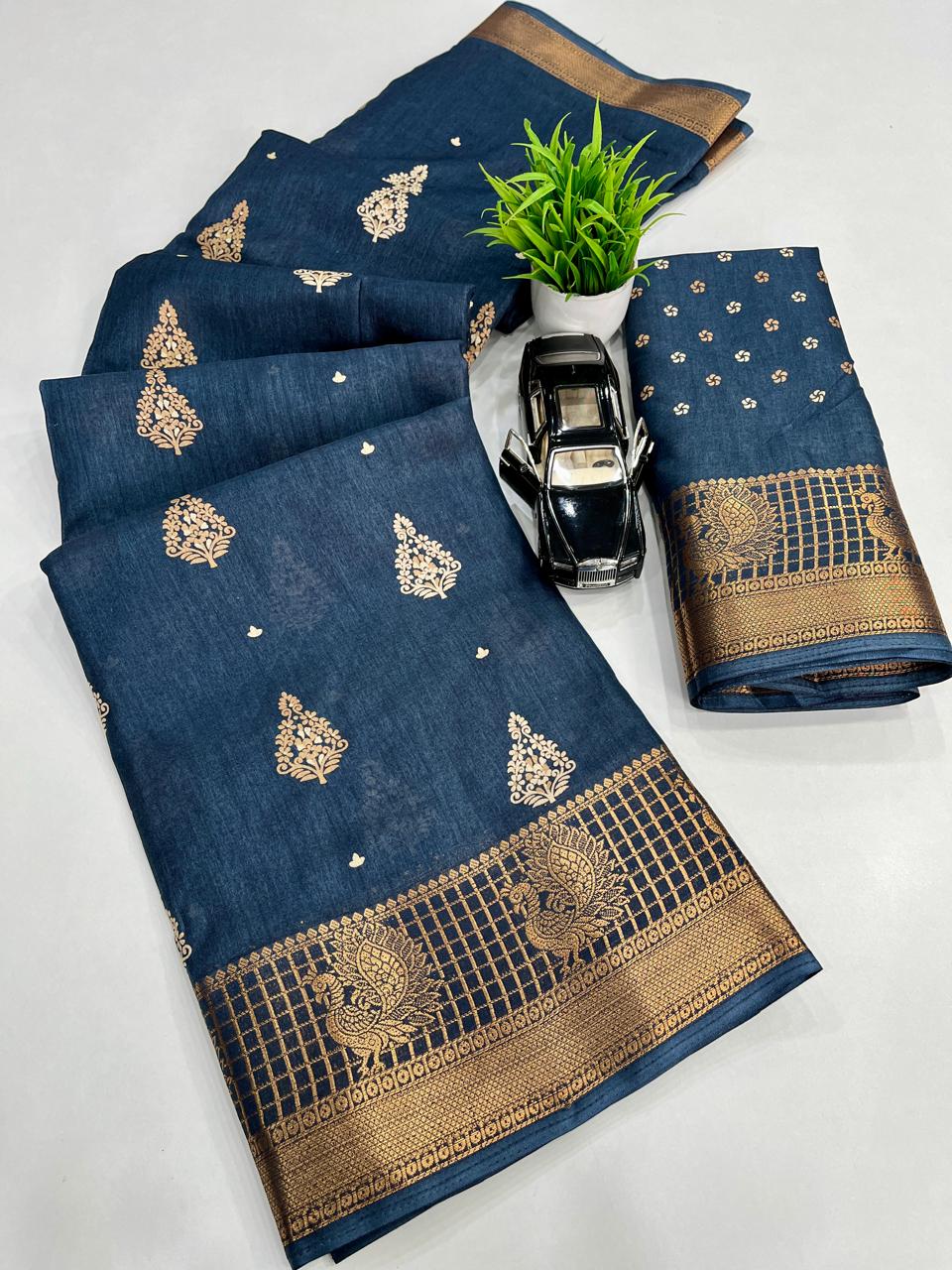 10_Soft dola fabric with jecard border