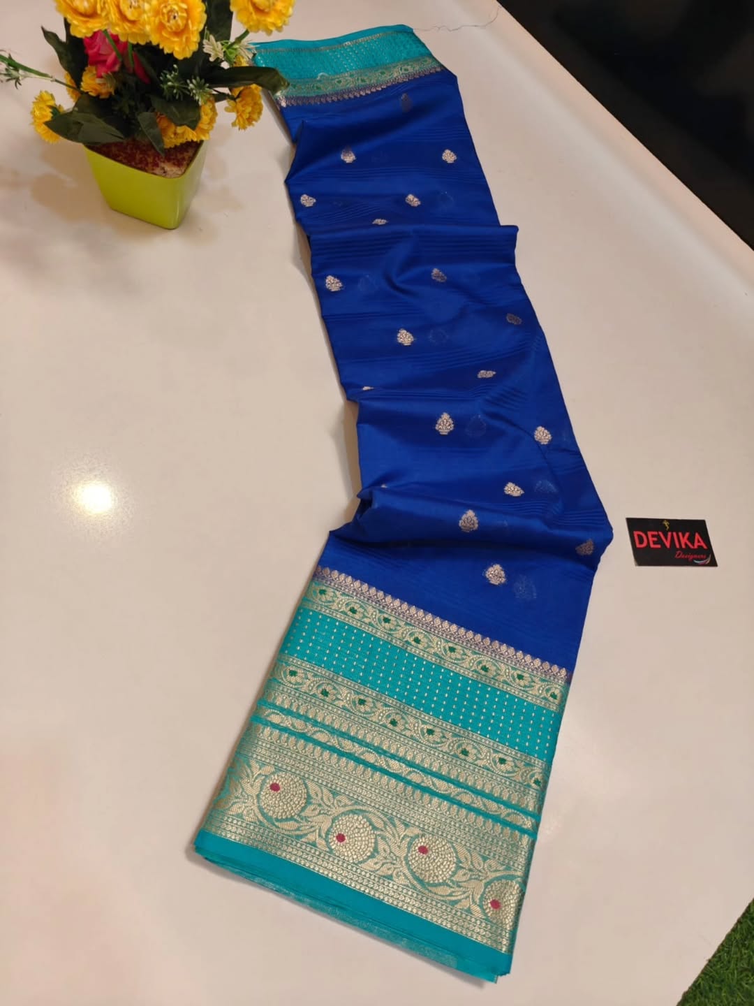18_Banarasi warm silk soft check silk fab saree