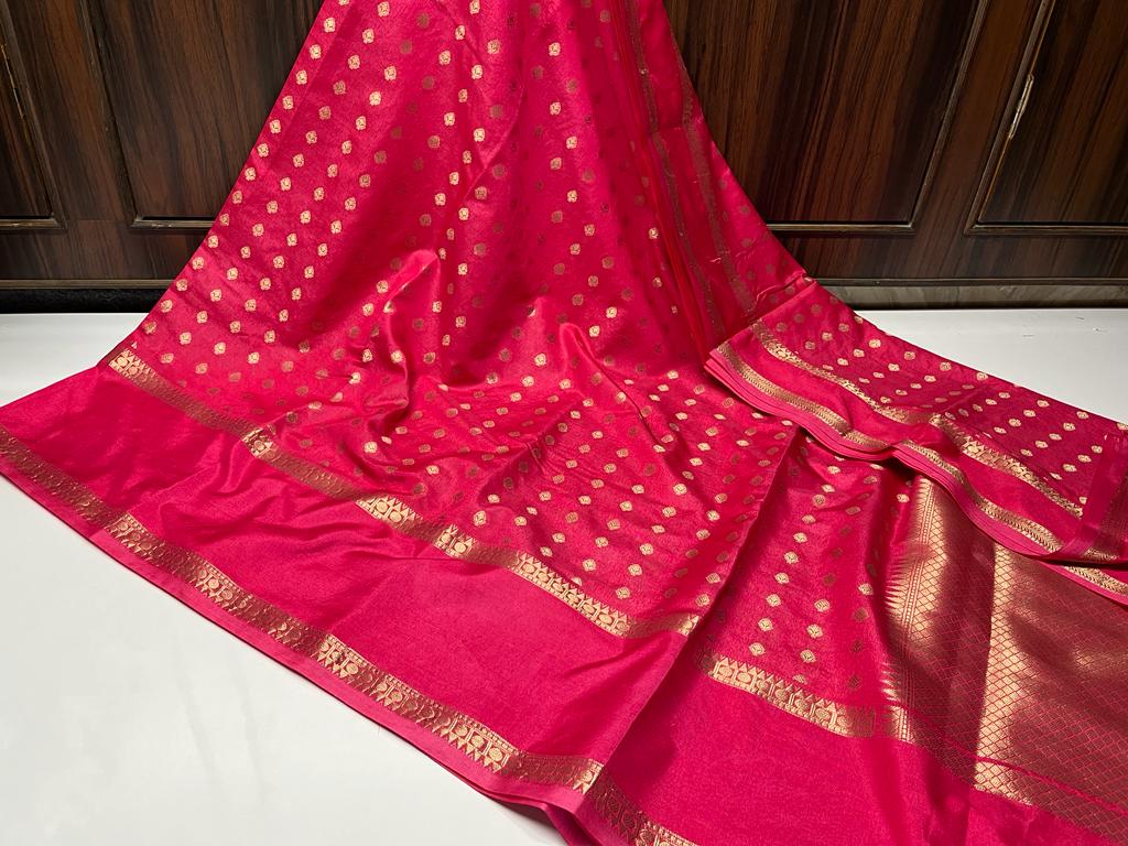 22_Banarasi warm silk soft fab saree