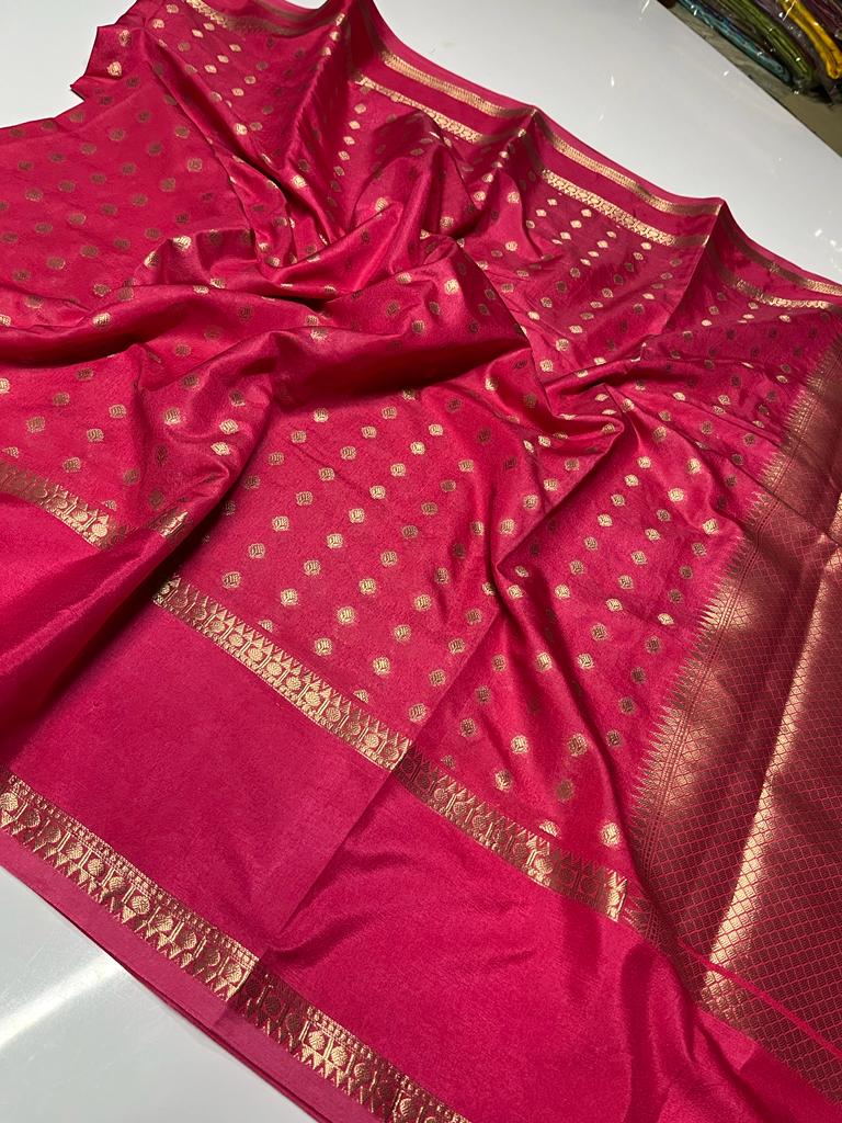22_Banarasi warm silk soft fab saree