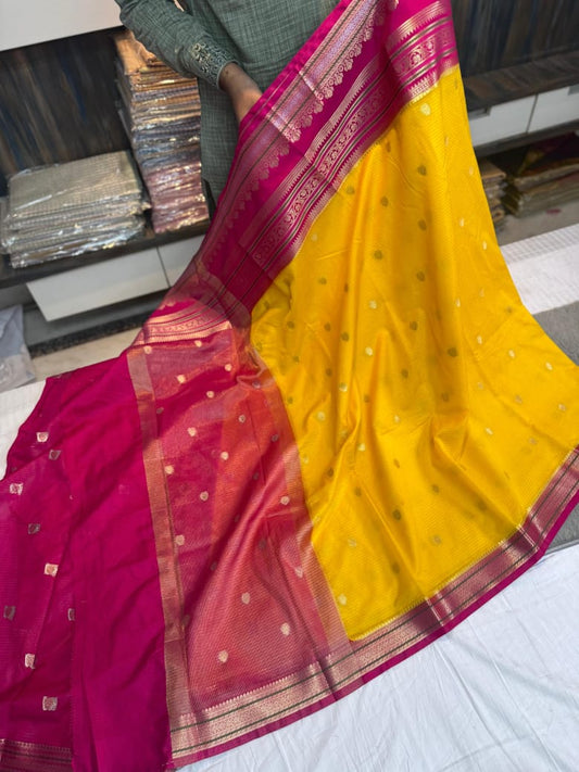 28_Banarsi double Dupion soft silk fabric