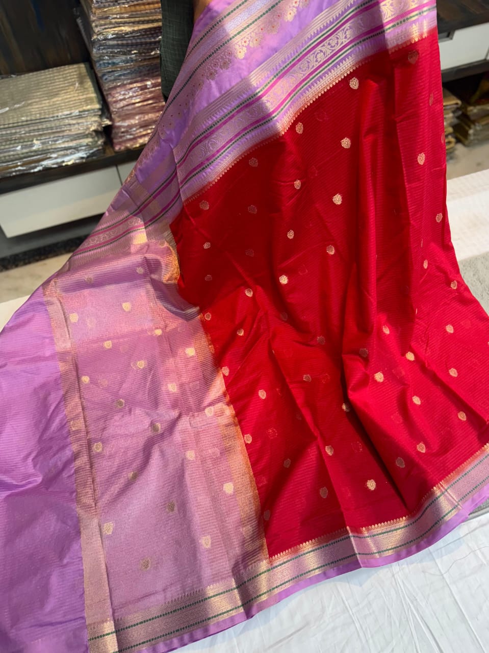 28_Banarsi double Dupion soft silk fabric