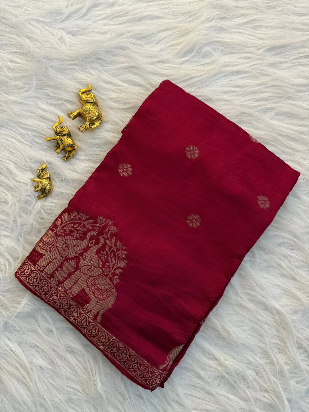 29_Pure Muslin Silk Saree With Running Blouse
