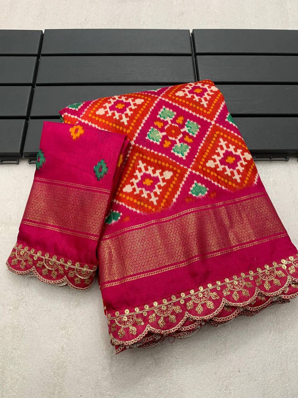 31_Ikkat Design Silk Saree