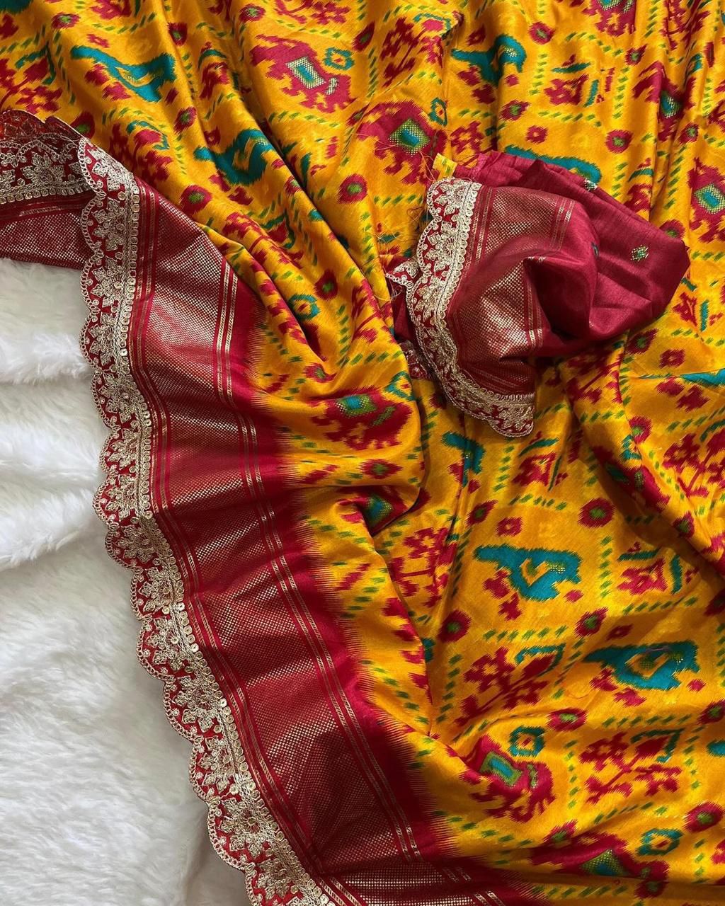 31_Ikkat Design Silk Saree