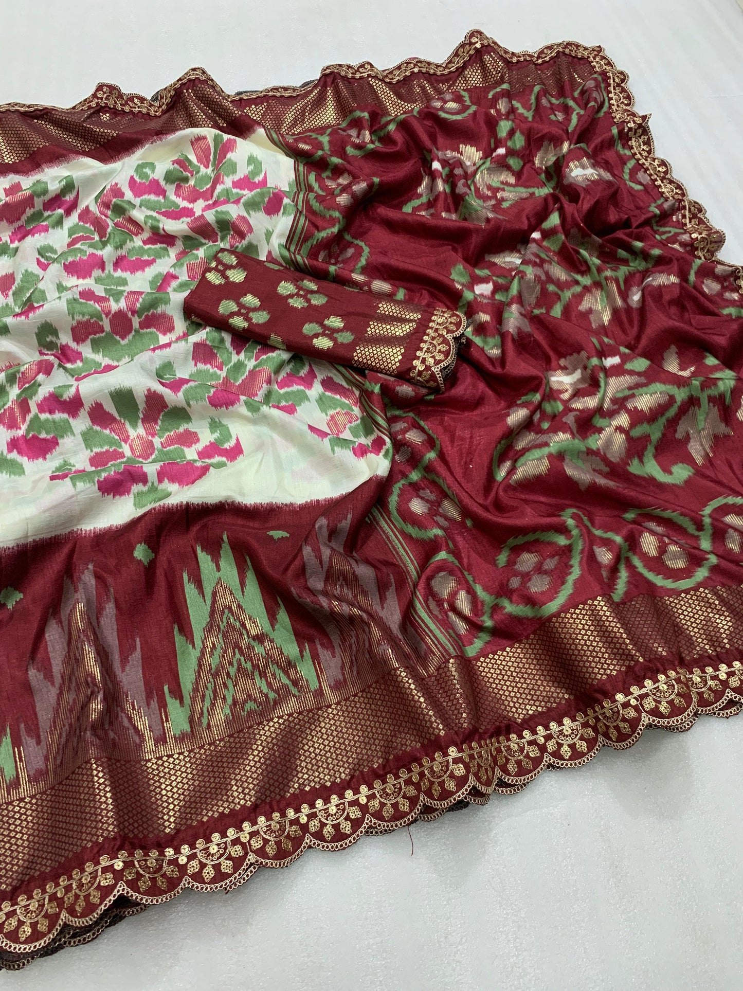 31_Ikkat Design Silk Saree