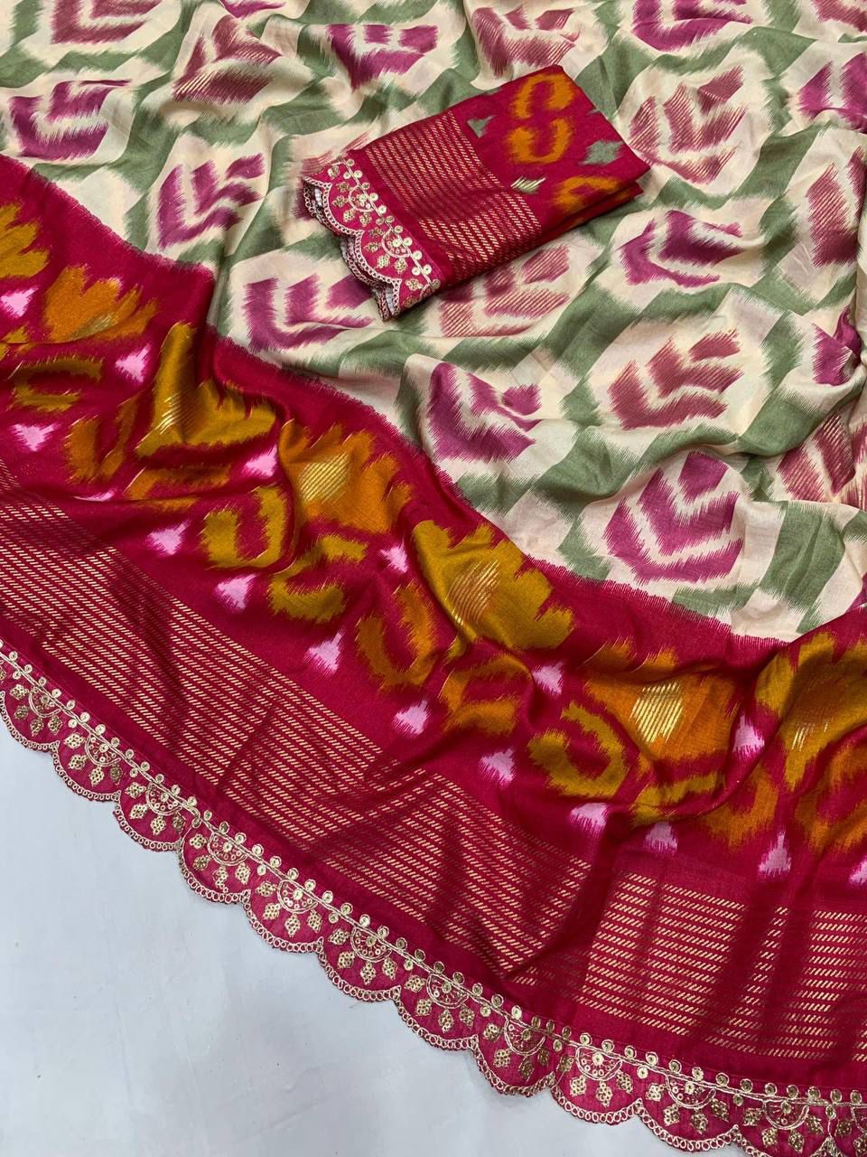 31_Ikkat Design Silk Saree