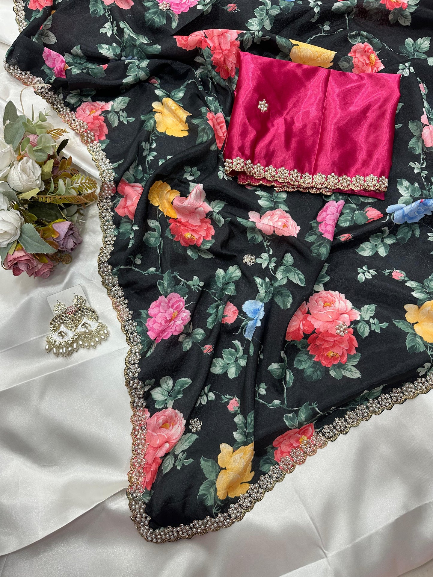 32_New demanded moti work printed saree