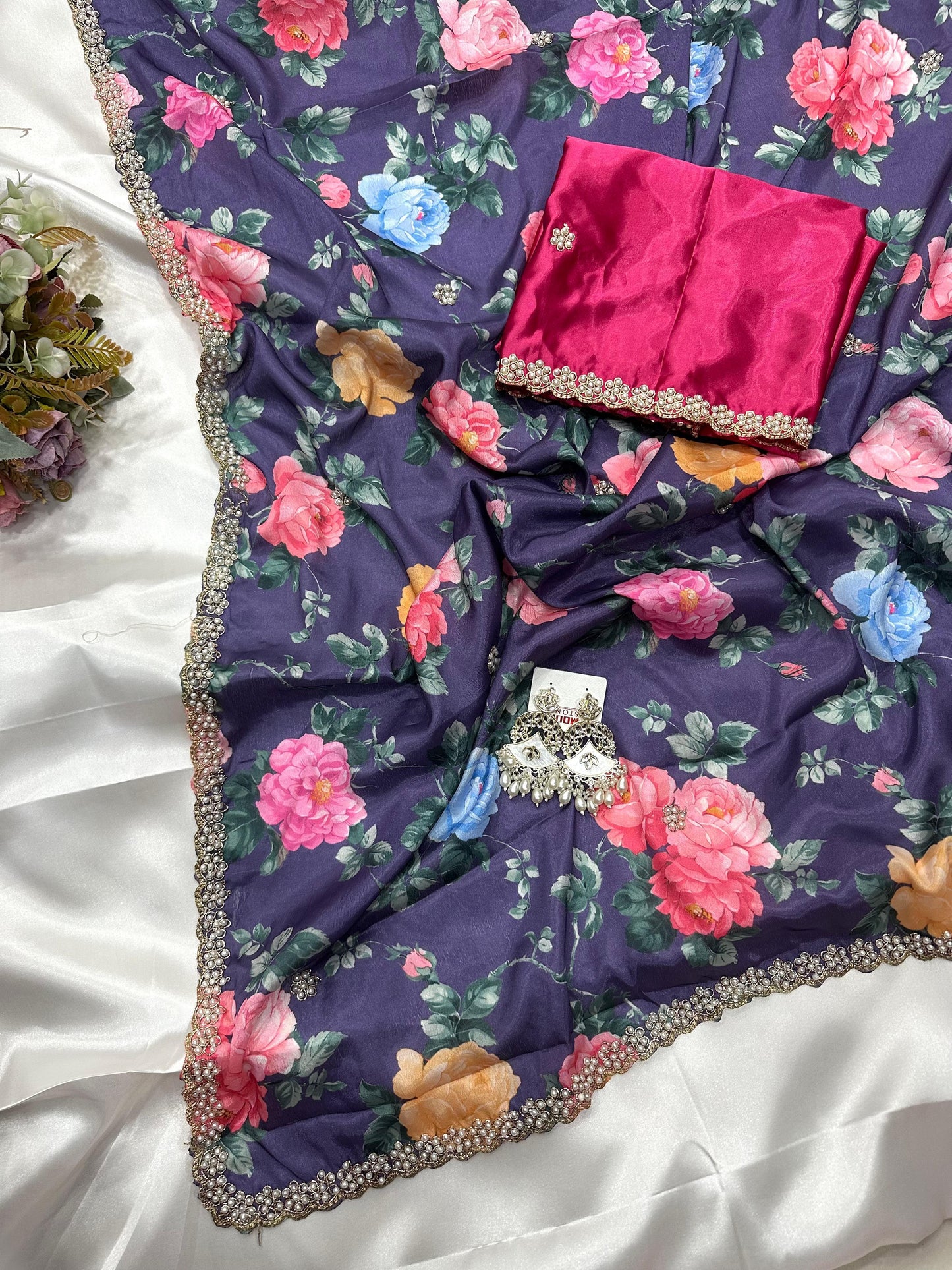 32_New demanded moti work printed saree