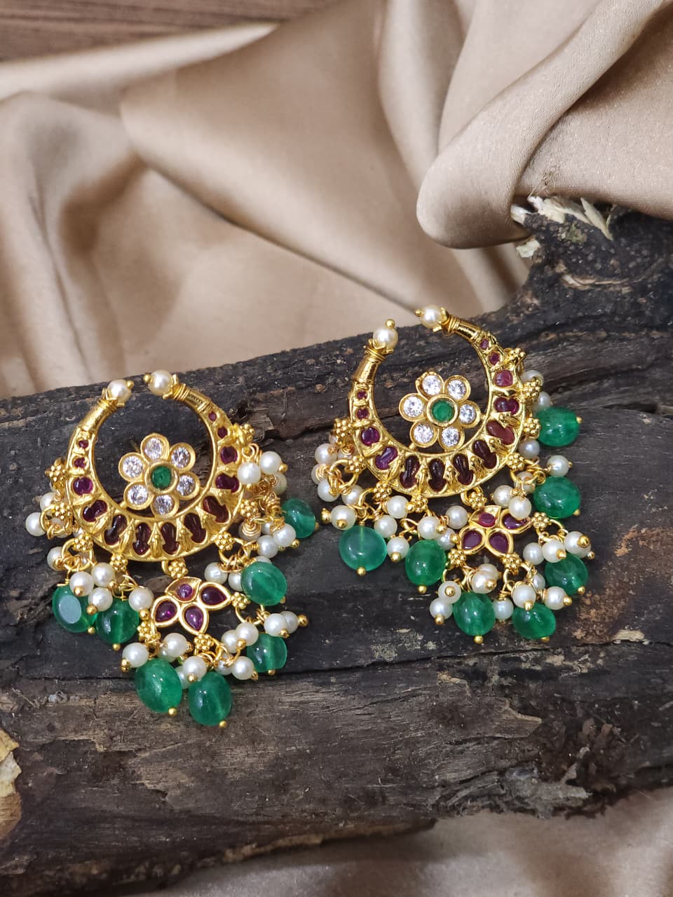 53_Premium Jadau Kundan Replica Ear Rings