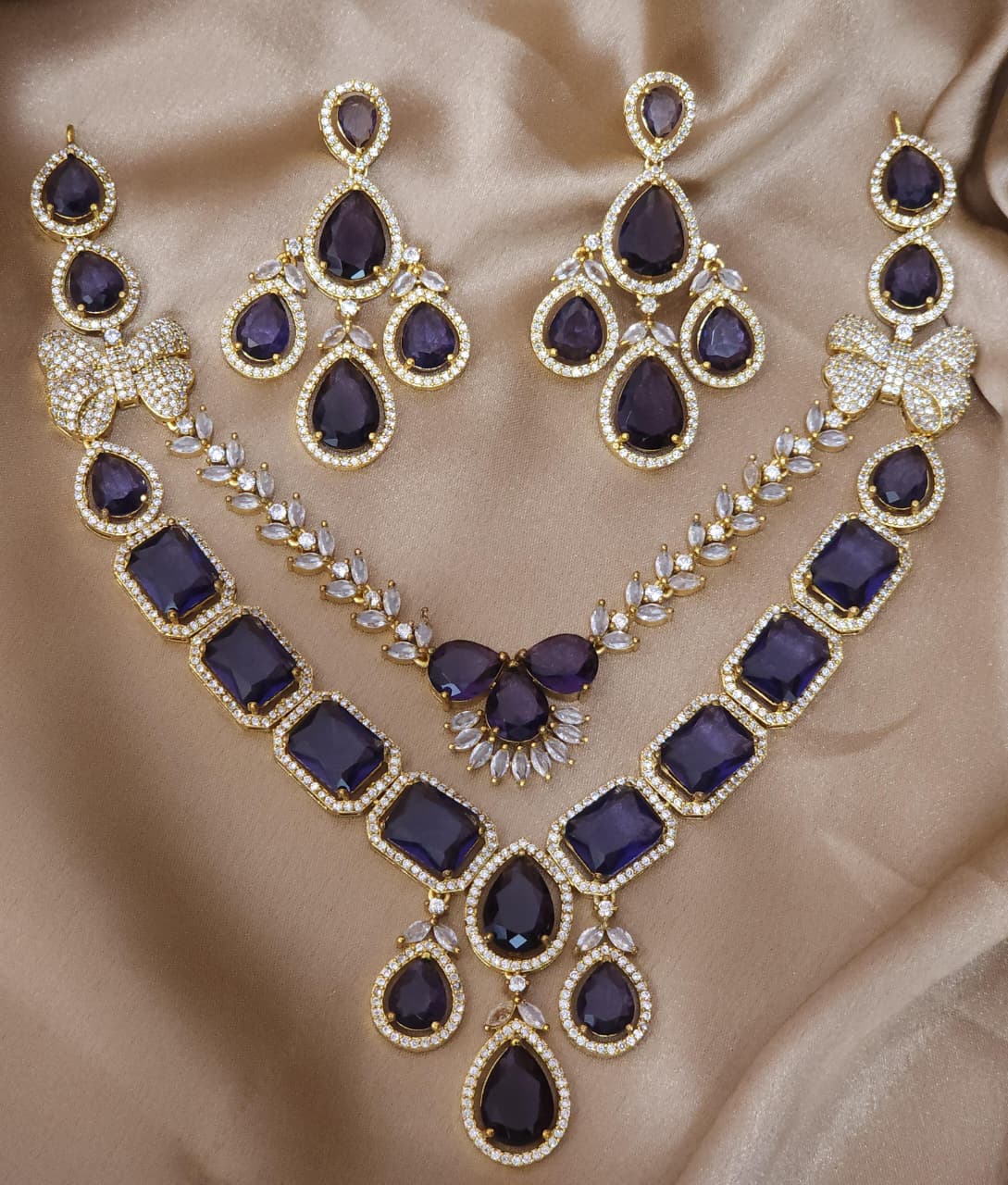 55_Premium Double Stone Necklace