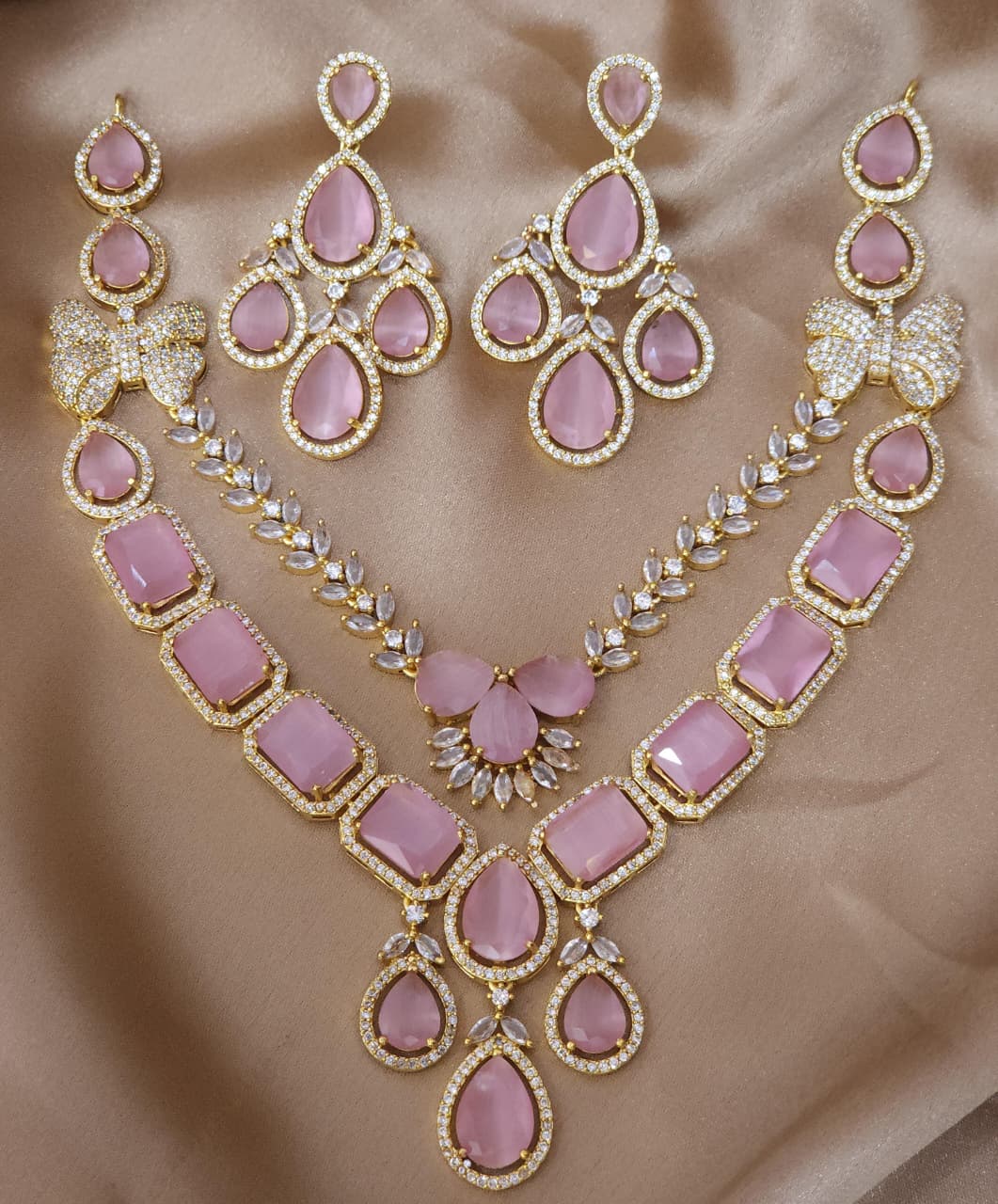 55_Premium Double Stone Necklace