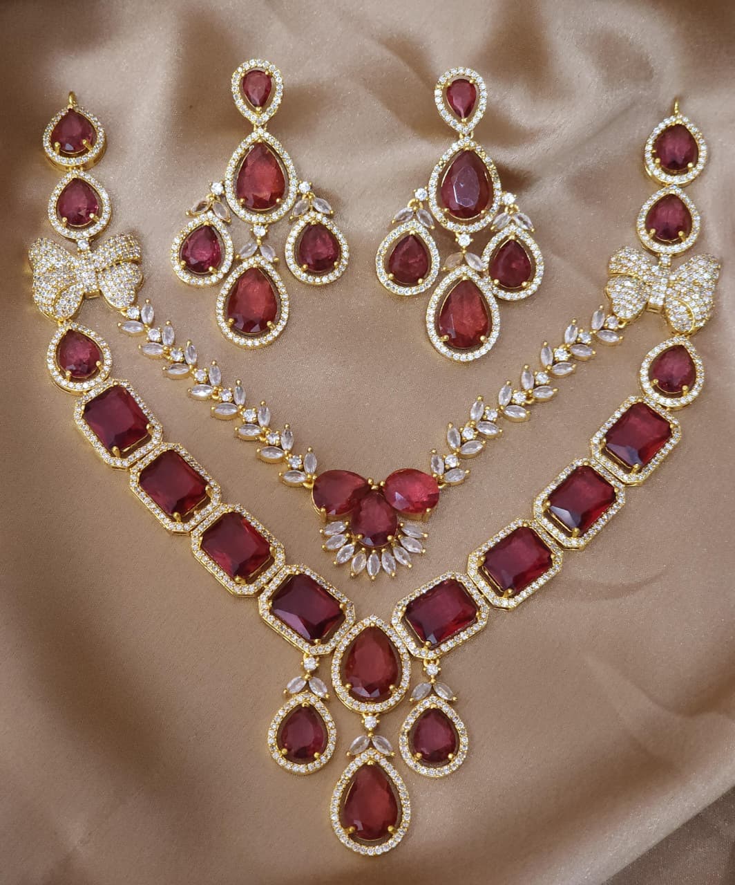 55_Premium Double Stone Necklace