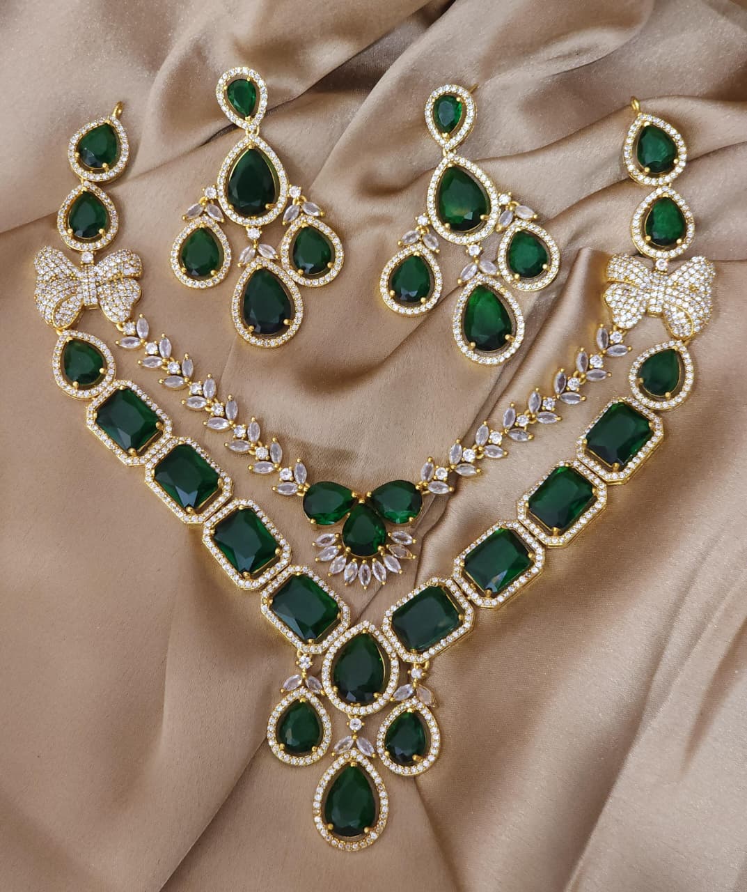 55_Premium Double Stone Necklace