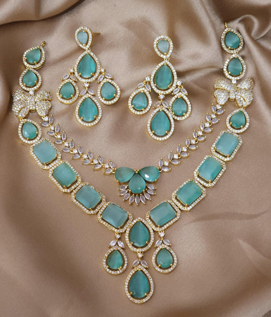 55_Premium Double Stone Necklace