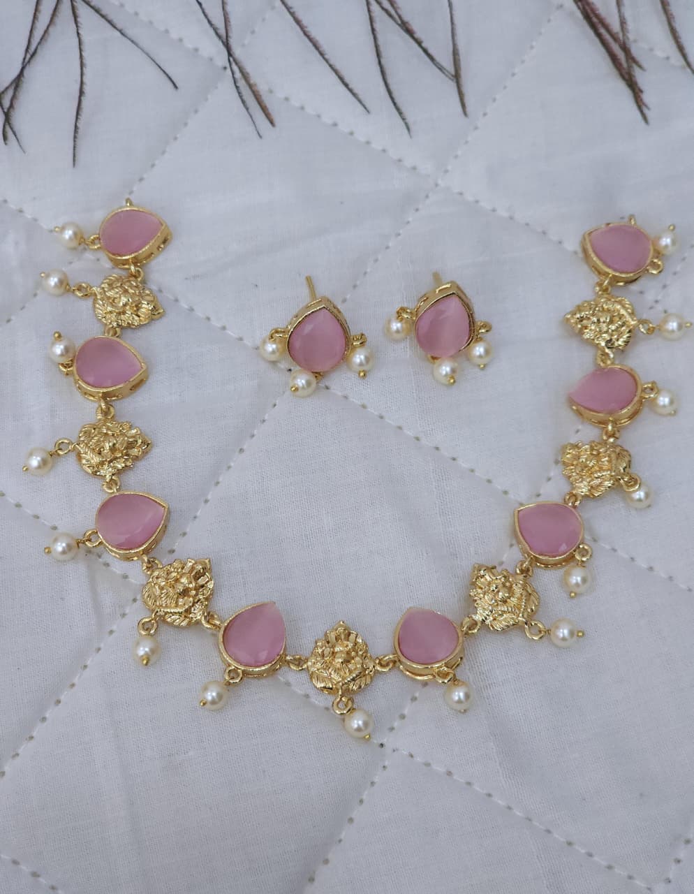 60_Premium Golden Lord Vinayak 14 Carat Necklace