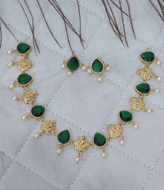 60_Premium Golden Lord Vinayak 14 Carat Necklace