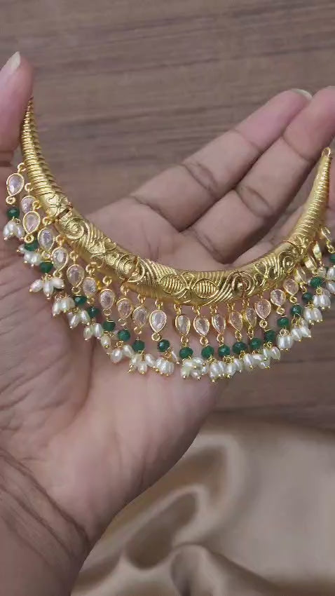 58_Premium Golden Polki Necklace